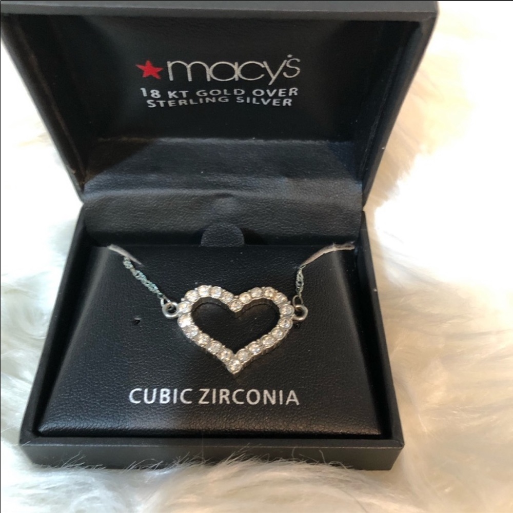 Heart cubic zirconia necklace